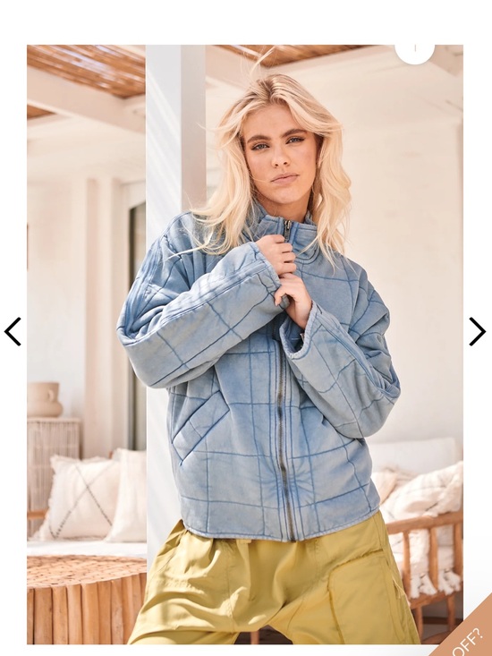 Free People Jackets & Blazers - Free People Quilted Puffer Jacket in Light Blue